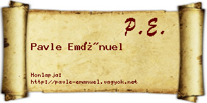 Pavle Emánuel névjegykártya